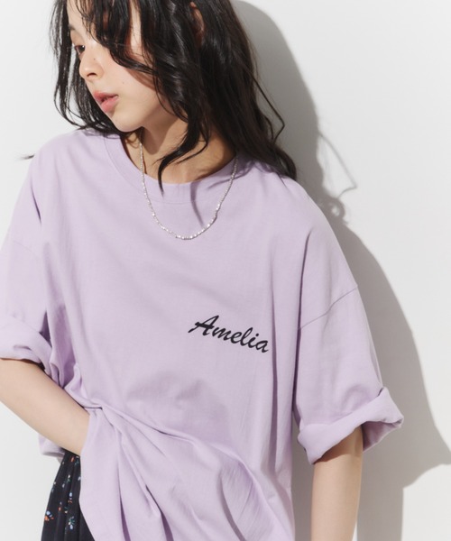 Unitage(ユニテージ)の「バックフォトBIG TEE(Tシャツ/カットソー・レディース・ライトパープル/ホワイト/チャコールグレー・FREE)」の15枚目の写真