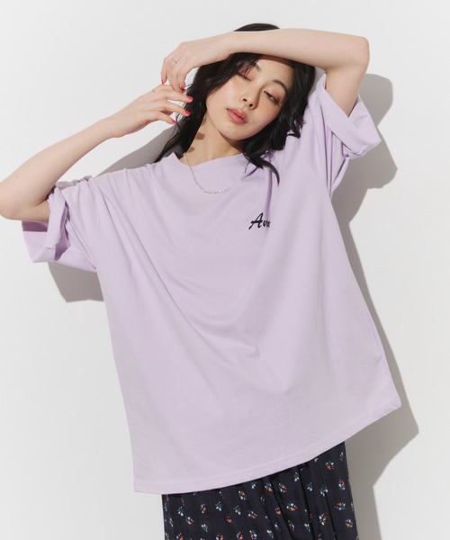 Unitage(ユニテージ)の「バックフォトBIG TEE(Tシャツ/カットソー・レディース・ライトパープル/ホワイト/チャコールグレー・FREE)」の14枚目の写真