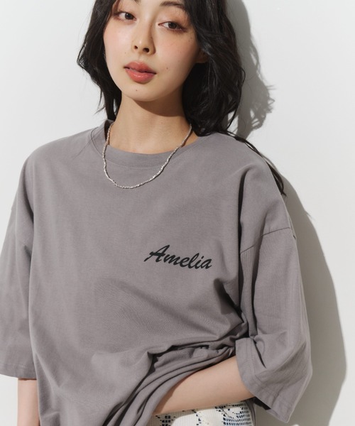 Unitage(ユニテージ)の「バックフォトBIG TEE(Tシャツ/カットソー・レディース・ライトパープル/ホワイト/チャコールグレー・FREE)」の5枚目の写真
