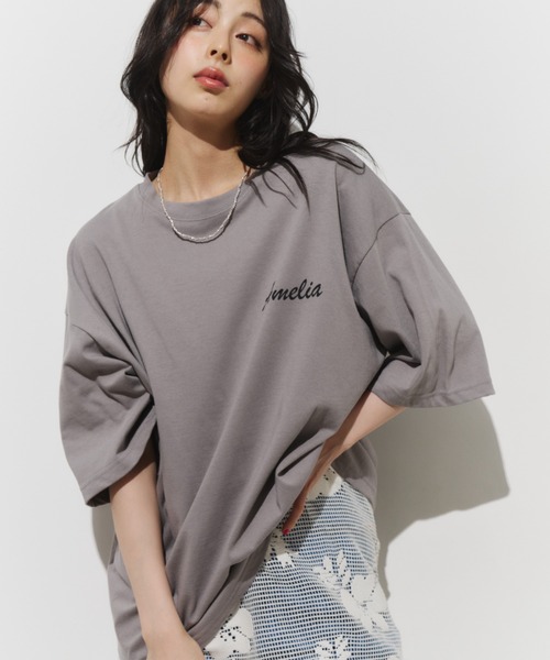 Unitage(ユニテージ)の「バックフォトBIG TEE(Tシャツ/カットソー・レディース・ライトパープル/ホワイト/チャコールグレー・FREE)」の6枚目の写真