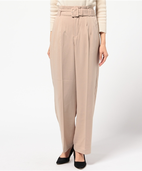 one after another NICE CLAUP（ワンアフターアナザーナイスクラップ）の「【ナイスクラップ】センタープレスベルト付きパンツ（その他パンツ・レディース・ベージュ/ネイビー/ブルー・FREE）」の17枚目の写真