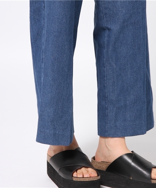 one after another NICE CLAUP（ワンアフターアナザーナイスクラップ）の「【ナイスクラップ】センタープレスベルト付きパンツ（その他パンツ・レディース・ベージュ/ネイビー/ブルー・FREE）」の10枚目の写真