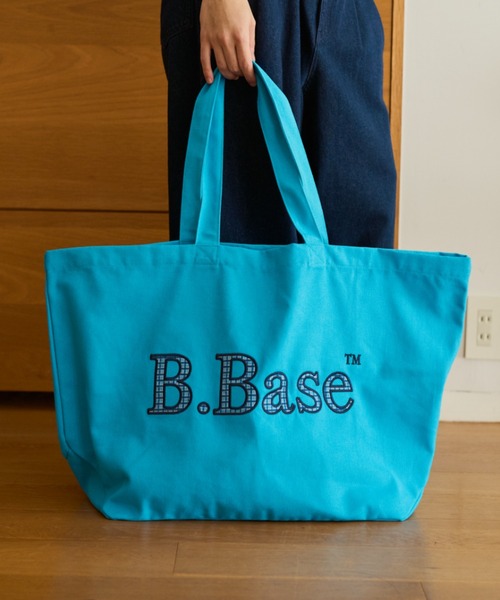BROKEN BASE(ブロークンベース)の「B.Base patchwork tote bag / B.Base パッチワークトートバッグ(トートバッグ・メンズ・アイボリー/ブルー/ブラック/ネイビー/ブラウン・フリー)」の5枚目の写真