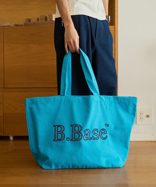 BROKEN BASE(ブロークンベース)の「B.Base patchwork tote bag / B.Base パッチワークトートバッグ(トートバッグ・メンズ・アイボリー/ブルー/ブラック/ネイビー/ブラウン・フリー)」の17枚目の写真