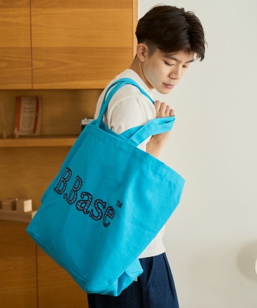 BROKEN BASE(ブロークンベース)の「B.Base patchwork tote bag / B.Base パッチワークトートバッグ(トートバッグ・メンズ・アイボリー/ブルー/ブラック/ネイビー/ブラウン・フリー)」の13枚目の写真