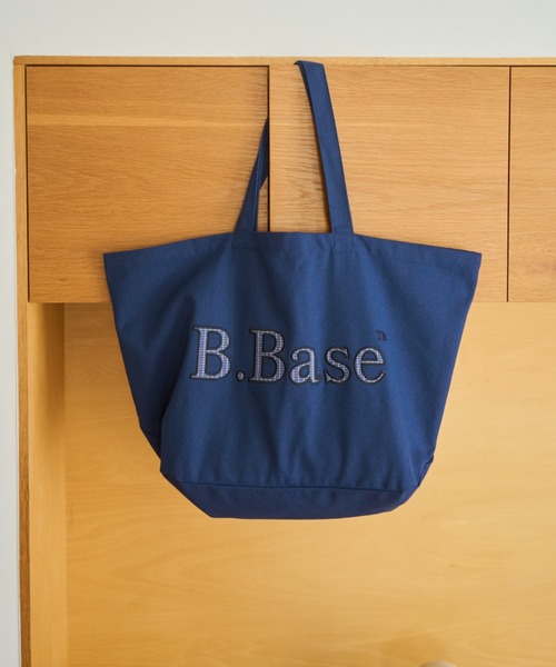 BROKEN BASE(ブロークンベース)の「B.Base patchwork tote bag / B.Base パッチワークトートバッグ(トートバッグ・メンズ・アイボリー/ブルー/ブラック/ネイビー/ブラウン・フリー)」の11枚目の写真