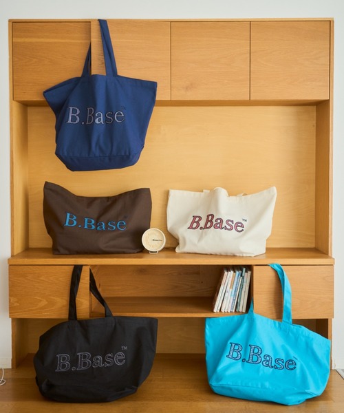 BROKEN BASE(ブロークンベース)の「B.Base patchwork tote bag / B.Base パッチワークトートバッグ(トートバッグ・メンズ・アイボリー/ブルー/ブラック/ネイビー/ブラウン・フリー)」の6枚目の写真