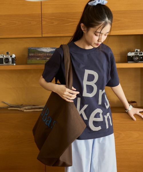 BROKEN BASE(ブロークンベース)の「B.Base patchwork tote bag / B.Base パッチワークトートバッグ(トートバッグ・メンズ・アイボリー/ブルー/ブラック/ネイビー/ブラウン・フリー)」の22枚目の写真