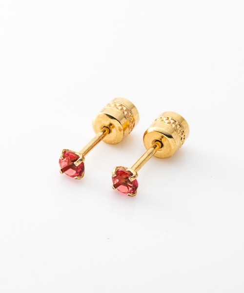 Cream dot.(クリームドット)の「【サージカルステンレス】誕生月カラーが煌くステンレス製ネジロック式ピアス(ピアス(両耳用)・レディース・クリア/グリーン/ライトパープル/ライトイエロー/ライトピンク/ライトブルー/レッド/ブルー/イエロー/パープル・ONE SIZE)」の11枚目の写真
