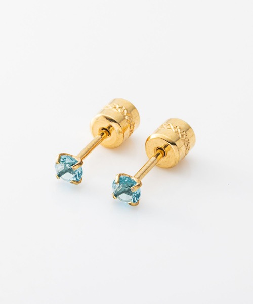 Cream dot.(クリームドット)の「【サージカルステンレス】誕生月カラーが煌くステンレス製ネジロック式ピアス(ピアス(両耳用)・レディース・クリア/グリーン/ライトパープル/ライトイエロー/ライトピンク/ライトブルー/レッド/ブルー/イエロー/パープル・ONE SIZE)」の22枚目の写真