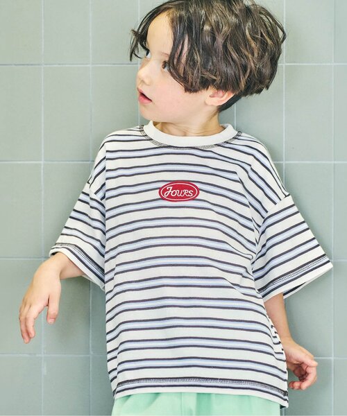 apres les cours(アプレレクール)の「【リンク】アソートロゴゆったり半袖Tシャツ(Tシャツ/カットソー・キッズ・レッド/ネイビー/ピンク/その他2/アイボリー/ライム・80/100/90/130/120/110)」の6枚目の写真