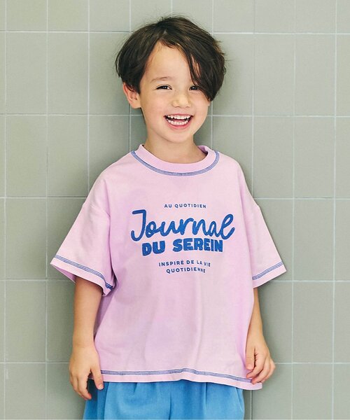 apres les cours(アプレレクール)の「【リンク】アソートロゴゆったり半袖Tシャツ(Tシャツ/カットソー・キッズ・レッド/ネイビー/ピンク/その他2/アイボリー/ライム・80/100/90/130/120/110)」の1枚目の写真