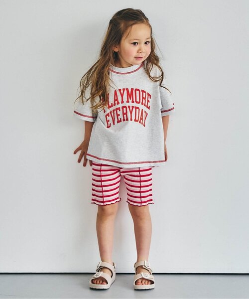 apres les cours(アプレレクール)の「【リンク】アソートロゴゆったり半袖Tシャツ(Tシャツ/カットソー・キッズ・レッド/ネイビー/ピンク/その他2/アイボリー/ライム・80/100/90/130/120/110)」の10枚目の写真