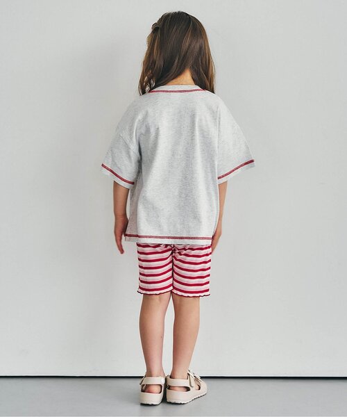 apres les cours(アプレレクール)の「【リンク】アソートロゴゆったり半袖Tシャツ(Tシャツ/カットソー・キッズ・レッド/ネイビー/ピンク/その他2/アイボリー/ライム・80/100/90/130/120/110)」の9枚目の写真