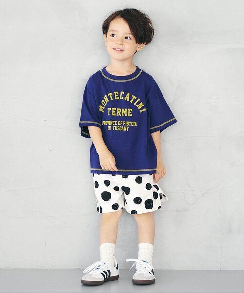 apres les cours(アプレレクール)の「【リンク】アソートロゴゆったり半袖Tシャツ(Tシャツ/カットソー・キッズ・レッド/ネイビー/ピンク/その他2/アイボリー/ライム・80/100/90/130/120/110)」の7枚目の写真