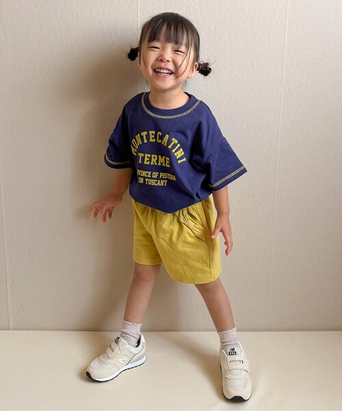 apres les cours(アプレレクール)の「【リンク】アソートロゴゆったり半袖Tシャツ(Tシャツ/カットソー・キッズ・レッド/ネイビー/ピンク/その他2/アイボリー/ライム・80/100/90/130/120/110)」の16枚目の写真