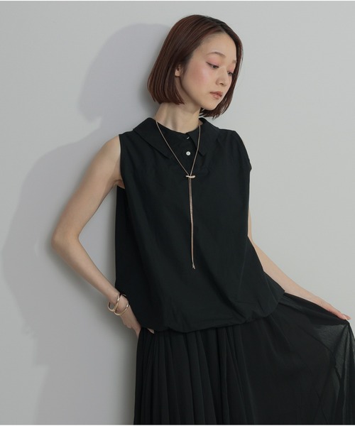 OandI（オーアンドアイ）の「バルーンヘムシャツブラウス（シャツ/ブラウス・レディース・ホワイト/ブラック/サックスブルー・FREE）」の2枚目の写真