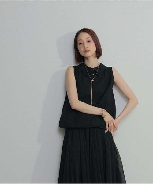 OandI（オーアンドアイ）の「バルーンヘムシャツブラウス（シャツ/ブラウス・レディース・ホワイト/ブラック/サックスブルー・FREE）」の16枚目の写真