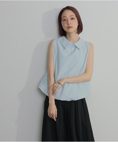OandI（オーアンドアイ）の「バルーンヘムシャツブラウス（シャツ/ブラウス・レディース・ホワイト/ブラック/サックスブルー・FREE）」の14枚目の写真