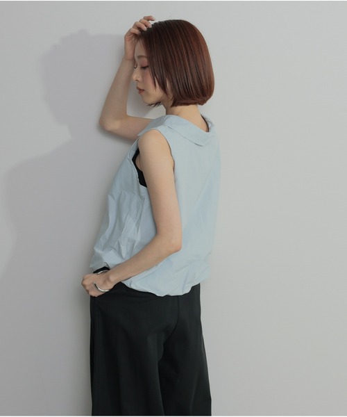 OandI（オーアンドアイ）の「バルーンヘムシャツブラウス（シャツ/ブラウス・レディース・ホワイト/ブラック/サックスブルー・FREE）」の9枚目の写真