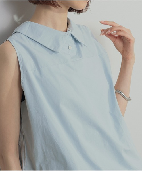 OandI（オーアンドアイ）の「バルーンヘムシャツブラウス（シャツ/ブラウス・レディース・ホワイト/ブラック/サックスブルー・FREE）」の6枚目の写真