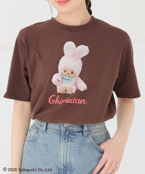 Honeys(ハニーズ)の「チムたん/Tシャツ(Tシャツ/カットソー・レディース・ピンク/オートミール/スミクロ/ブラウン・3L/S/M/LL/L)」の1枚目の写真