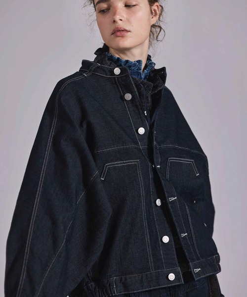 Kelen(ケレン)の「「KELEN / ケレン」9.5oz裏起毛デニム オーバージャケット(その他アウター・レディース・ネイビー/ブルー・S/M)」の14枚目の写真