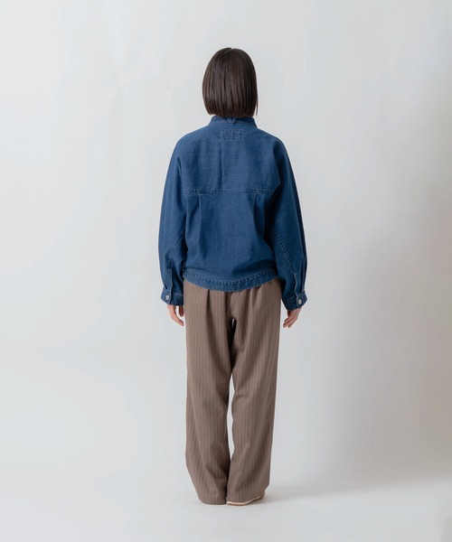 Kelen(ケレン)の「「KELEN / ケレン」9.5oz裏起毛デニム オーバージャケット(その他アウター・レディース・ネイビー/ブルー・S/M)」の3枚目の写真