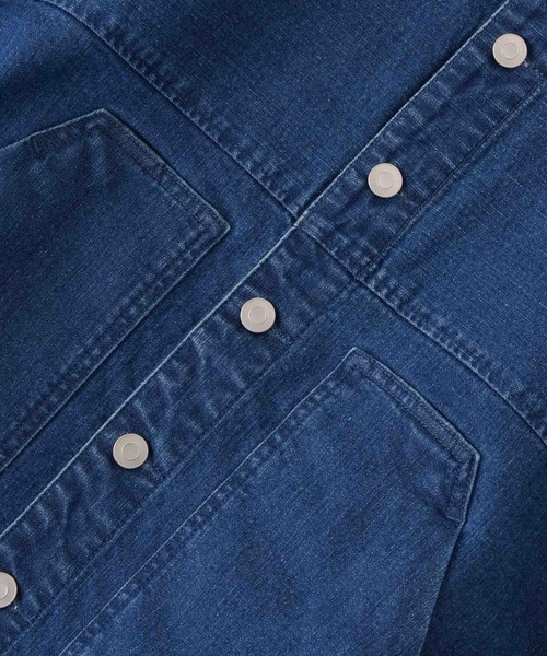 Kelen(ケレン)の「「KELEN / ケレン」9.5oz裏起毛デニム オーバージャケット(その他アウター・レディース・ネイビー/ブルー・S/M)」の6枚目の写真
