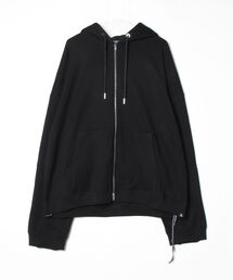 BOXY BEADED ZIP UP HOODIE