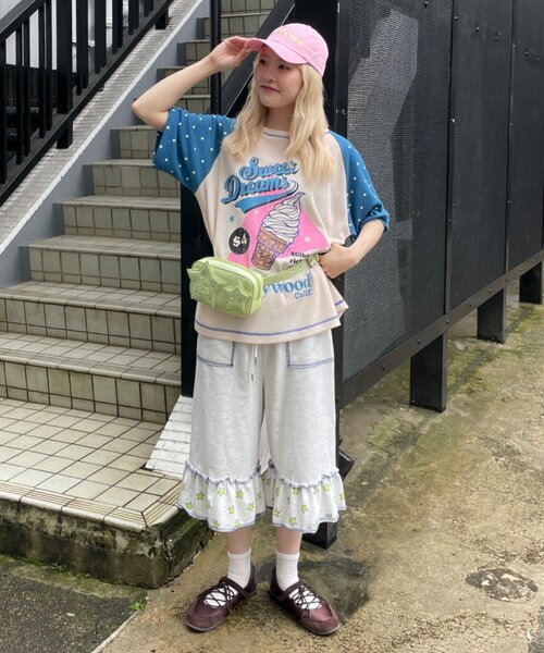 HELLO.SANFRANCISCO(ハローサンフランシスコ)の「【HELLO.SANFRANCISCO】裾フリル星柄スウェットハーフパンツ(その他パンツ・レディース・ライトグレー/グレー・ONE SIZE)」の16枚目の写真