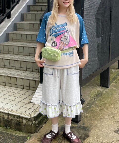 HELLO.SANFRANCISCO(ハローサンフランシスコ)の「【HELLO.SANFRANCISCO】裾フリル星柄スウェットハーフパンツ(その他パンツ・レディース・ライトグレー/グレー・ONE SIZE)」の17枚目の写真
