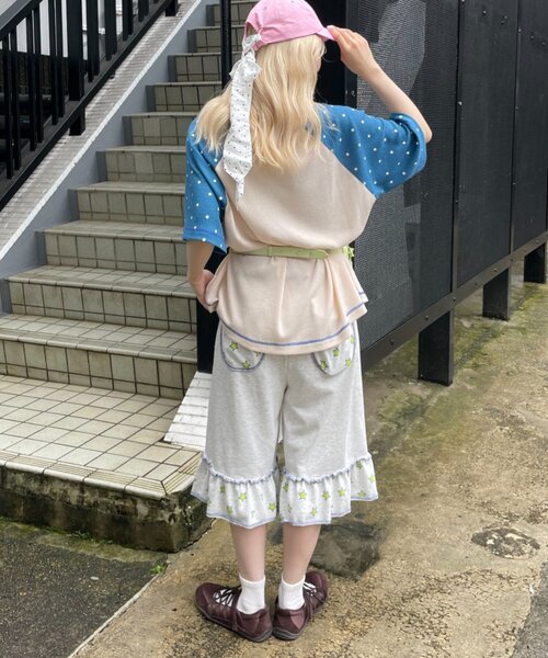 HELLO.SANFRANCISCO(ハローサンフランシスコ)の「【HELLO.SANFRANCISCO】裾フリル星柄スウェットハーフパンツ(その他パンツ・レディース・ライトグレー/グレー・ONE SIZE)」の18枚目の写真