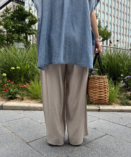 Jena espace merveilleux(ジェナ エスパスメルヴェイユ)の「リネンタッチワイドパンツ(その他パンツ・レディース・ベージュ/ライトグレー・FREE)」の7枚目の写真