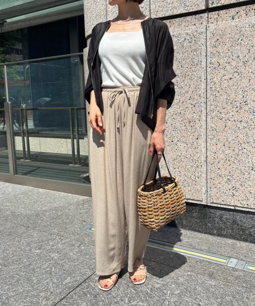 Jena espace merveilleux(ジェナ エスパスメルヴェイユ)の「リネンタッチワイドパンツ(その他パンツ・レディース・ベージュ/ライトグレー・FREE)」の9枚目の写真