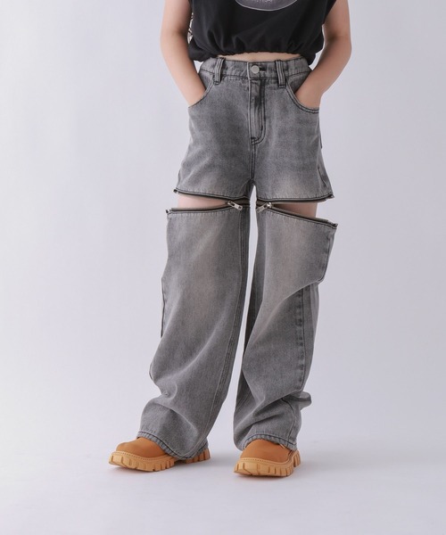 10C REPIPI(ジューシーレピピ)の「【10C REPIPI】【2WAY】ジップデニムパンツ(デニムパンツ・キッズ・ブラック/ブルー・110cm/120cm/130cm/140cm)」の12枚目の写真