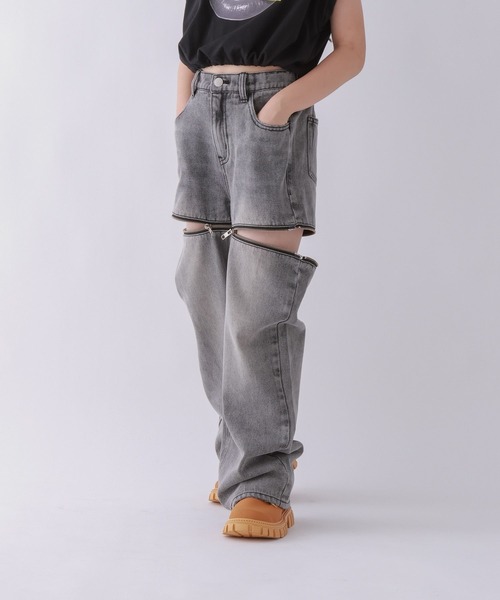 10C REPIPI(ジューシーレピピ)の「【10C REPIPI】【2WAY】ジップデニムパンツ(デニムパンツ・キッズ・ブラック/ブルー・110cm/120cm/130cm/140cm)」の13枚目の写真