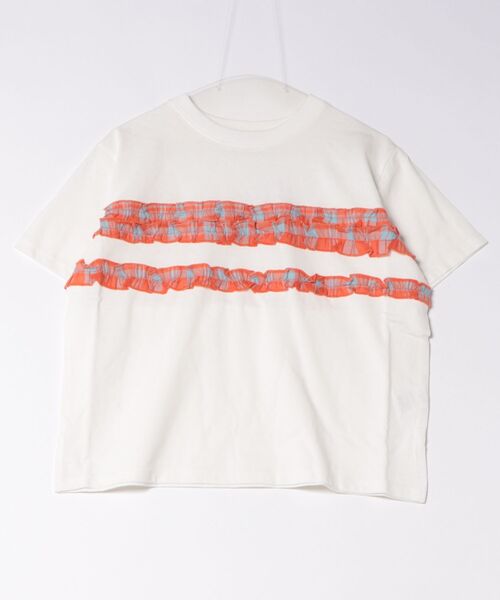 チチカカ(チチカカ)の「Orale! カラーチェックラインTシャツ(Tシャツ/カットソー・レディース・ホワイト/イエロー/グリーン・FREE)」の1枚目の写真