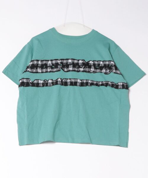 チチカカ(チチカカ)の「Orale! カラーチェックラインTシャツ(Tシャツ/カットソー・レディース・ホワイト/イエロー/グリーン・FREE)」の2枚目の写真