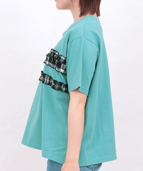 チチカカ(チチカカ)の「Orale! カラーチェックラインTシャツ(Tシャツ/カットソー・レディース・ホワイト/イエロー/グリーン・FREE)」の18枚目の写真