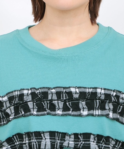チチカカ(チチカカ)の「Orale! カラーチェックラインTシャツ(Tシャツ/カットソー・レディース・ホワイト/イエロー/グリーン・FREE)」の16枚目の写真