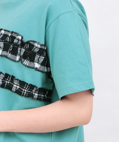 チチカカ(チチカカ)の「Orale! カラーチェックラインTシャツ(Tシャツ/カットソー・レディース・ホワイト/イエロー/グリーン・FREE)」の15枚目の写真