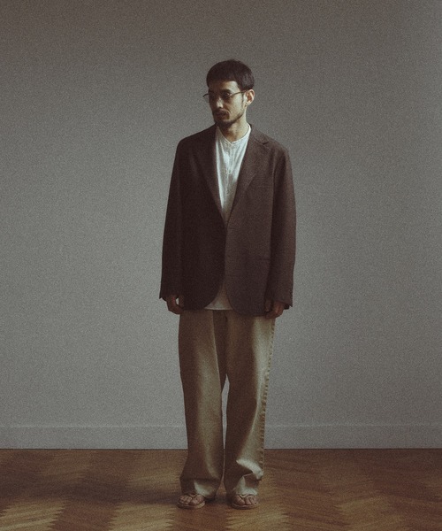 MEN'S BIGI(メンズビギ)の「【BASED ON MEN'S BIGI HERITAGE】ミックスツイード リラックスジャケット(テーラードジャケット・メンズ・ブラウン・02/03/04/01)」の2枚目の写真