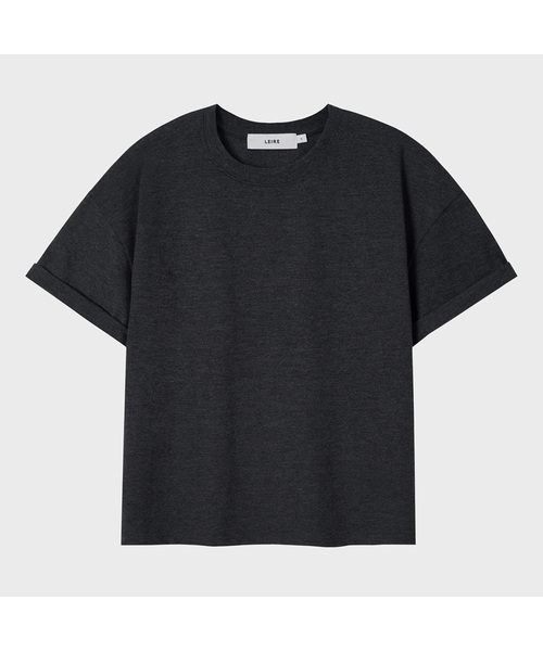 LEIRE(ルアール)の「エッセンシャルクロップTシャツ (12色)(Tシャツ/カットソー・メンズ・ホワイト/チャコールグレー/ライトグレー/ヘザーチャコール/ネイビー/カーキ/チャコール/ブラック/レッド/ライトブルー/ミント/スカイブルー・MEDIUM/LARGE/X-LARGE/XX-LARGE)」の5枚目の写真