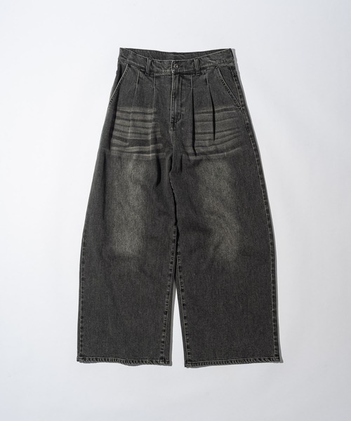 CASPER JOHN(キャスパージョン)の「Wool mix baggy denim pants/ウールミックスバギーデニムパンツ(デニムパンツ・メンズ・ブラック系/ライトインディゴブルー/ブラック系1/インディゴブルー・X-SMALL/MEDIUM/SMALL/LARGE)」の20枚目の写真