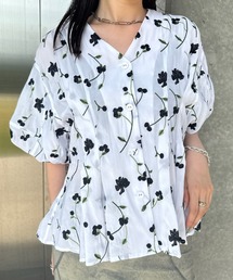 Ameri（アメリ）の「LUCIA BERRY EMBROIDERY SEER　GOWN（シャツ/ブラウス）」
