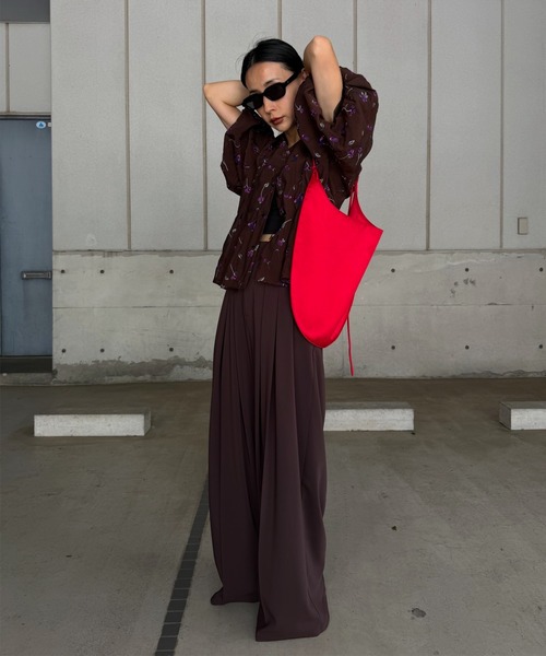 Ameri(アメリ)の「LUCIA BERRY EMBROIDERY SEER GOWN(シャツ/ブラウス・レディース・ホワイト/ブラウン・FREE)」の12枚目の写真