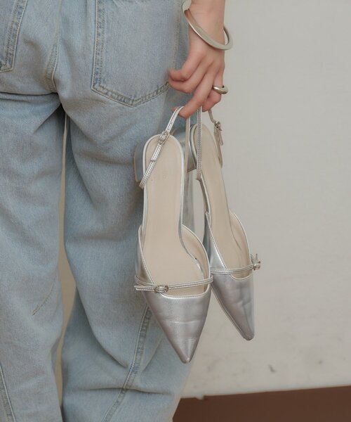 mystic(ミスティック)の「26AWポインテッドトゥストラップパンプス(その他シューズ・レディース・シルバー/ブラック系その他2・36/37/38)」の11枚目の写真