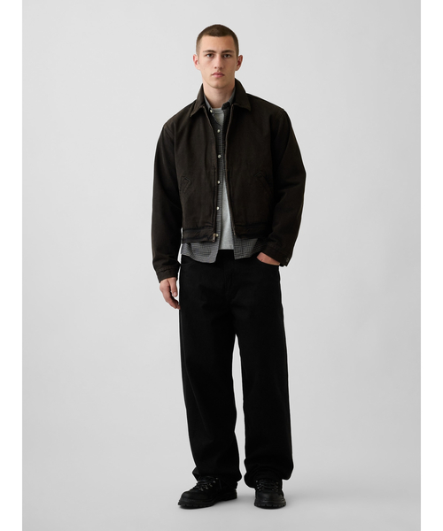 GAP(ギャップ)の「リラックスフィット クロップド ストレートヘム オックスフォードシャツ(シャツ/ブラウス・メンズ・ブルー系その他/ホワイト×ブルー/ブラウン系その他・XS/S/M/L/XL)」の5枚目の写真