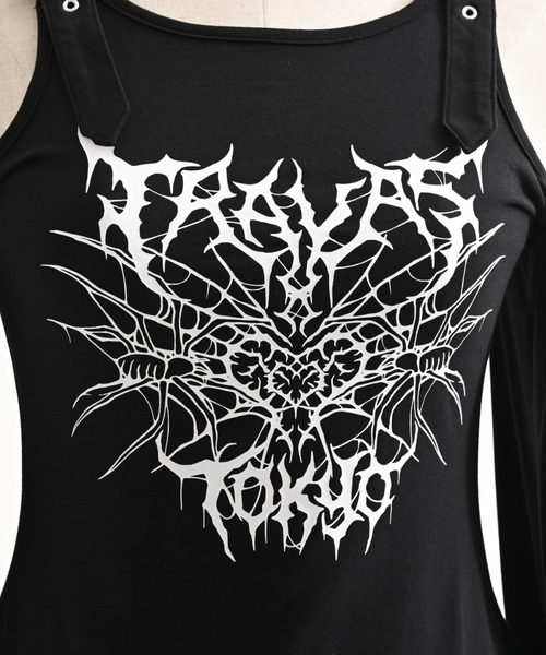 TRAVAS TOKYO(トラバス トウキョウ)の「『TRAVAS TOKYO/トラバス トーキョー』ゴシックロゴオフショルトップス(Tシャツ/カットソー・レディース・ブラック×ホワイト/ブラック×ピンク・FREE)」の13枚目の写真
